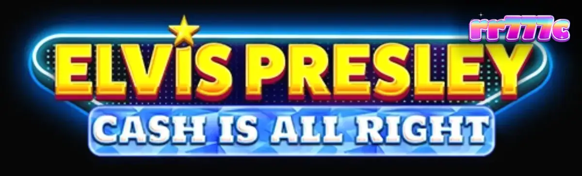 Tampilan visual slot Elvis Presley: Cash is All Right dengan nuansa neon Vegas